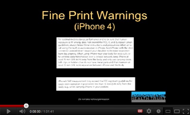 Die
              i-Phone-Warnung: mit 15 mm Abstand vom K�rper tragen