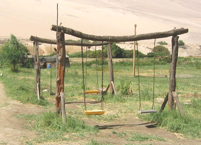 Schaukel-Ensemble 06 auf der Farm
                                "Eco Truly" im Lluta-Tal bei
                                Arica in Chile