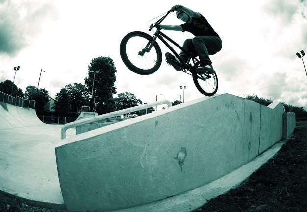 Biking auf Gel�nder, Horfield, Bristol