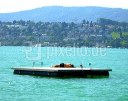 Wasserspiele 01, Floss auf dem Z�richsee
