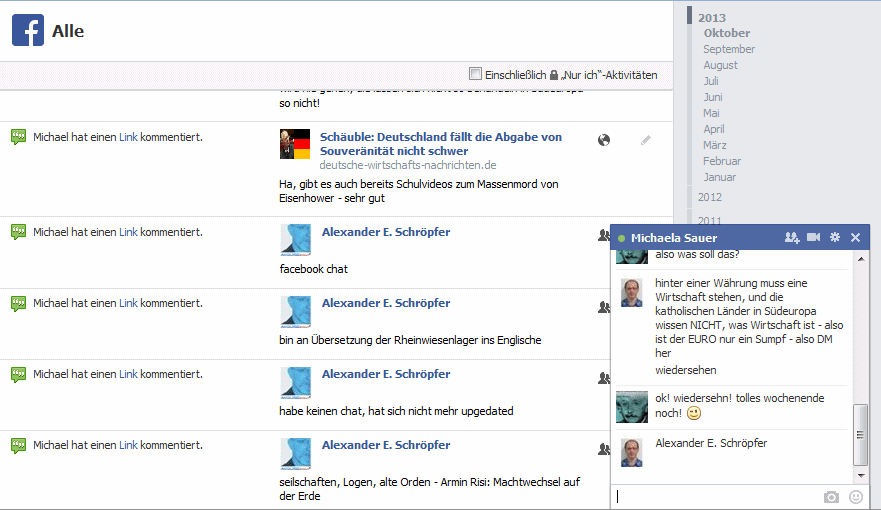 Schr�pfer und Sauer auf Facebook
                            Oktober 2013 01