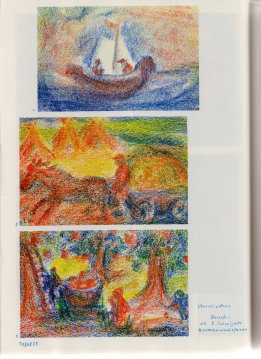 Tafel 23: Malwerke in Bienenwachsfarben:
                          Berufe 01 (ab 3. Schuljahr)