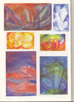 Tafel 65: Gesteinskunde in Malfarbe:
                          Kristalle (6. / 8. Schuljahr)