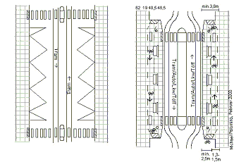 Umbau Tramstation mit
                Velowegen hinten durch