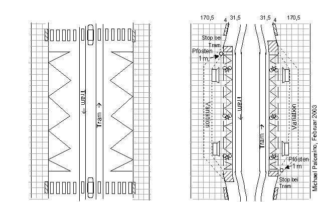 Tramstation




















                                                          in
                                                          Fussg�ngerzonge,
                                                          angehobene
                                                          Velowege auf
                                                          Zickzacklinie
                                                          f�hren
                                                          ungest�rt vor
                                                          den
                                                          Trampassagieren
                                                          hindurch. Stop
                                                          bei Tram